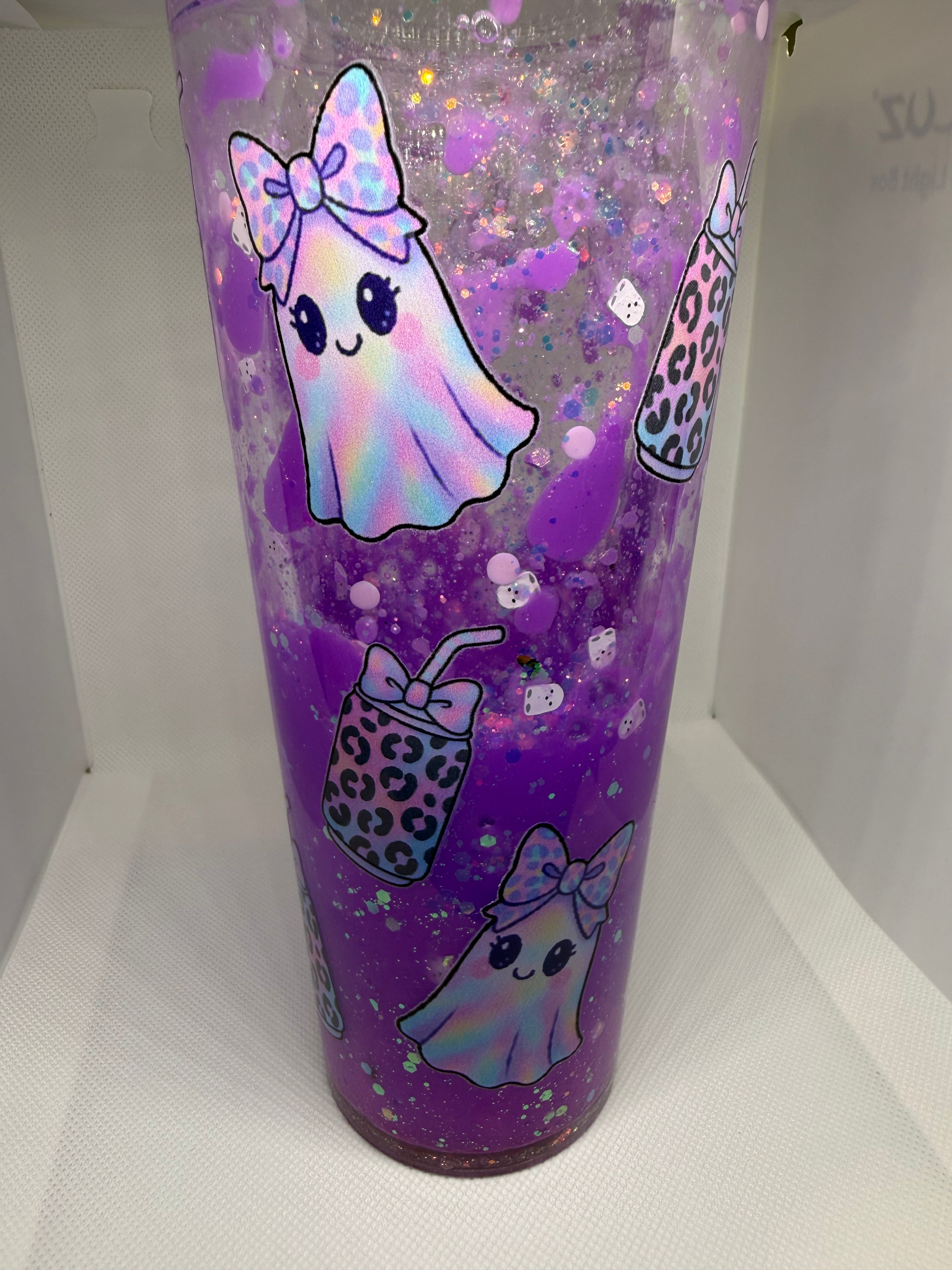 Snow Globe Tumbler 24oz Acrylic