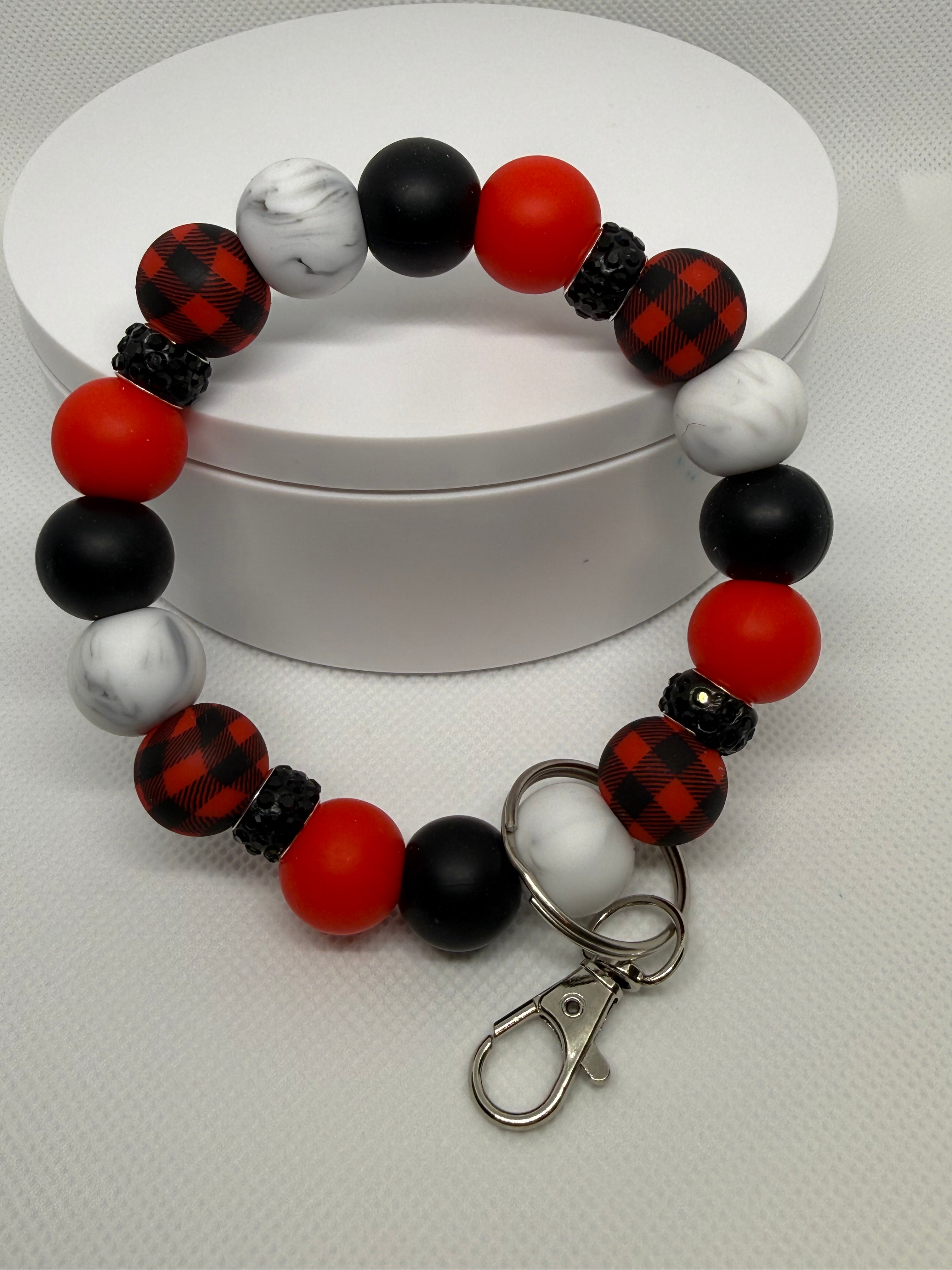 Wristlet - Silicone beaded keychain