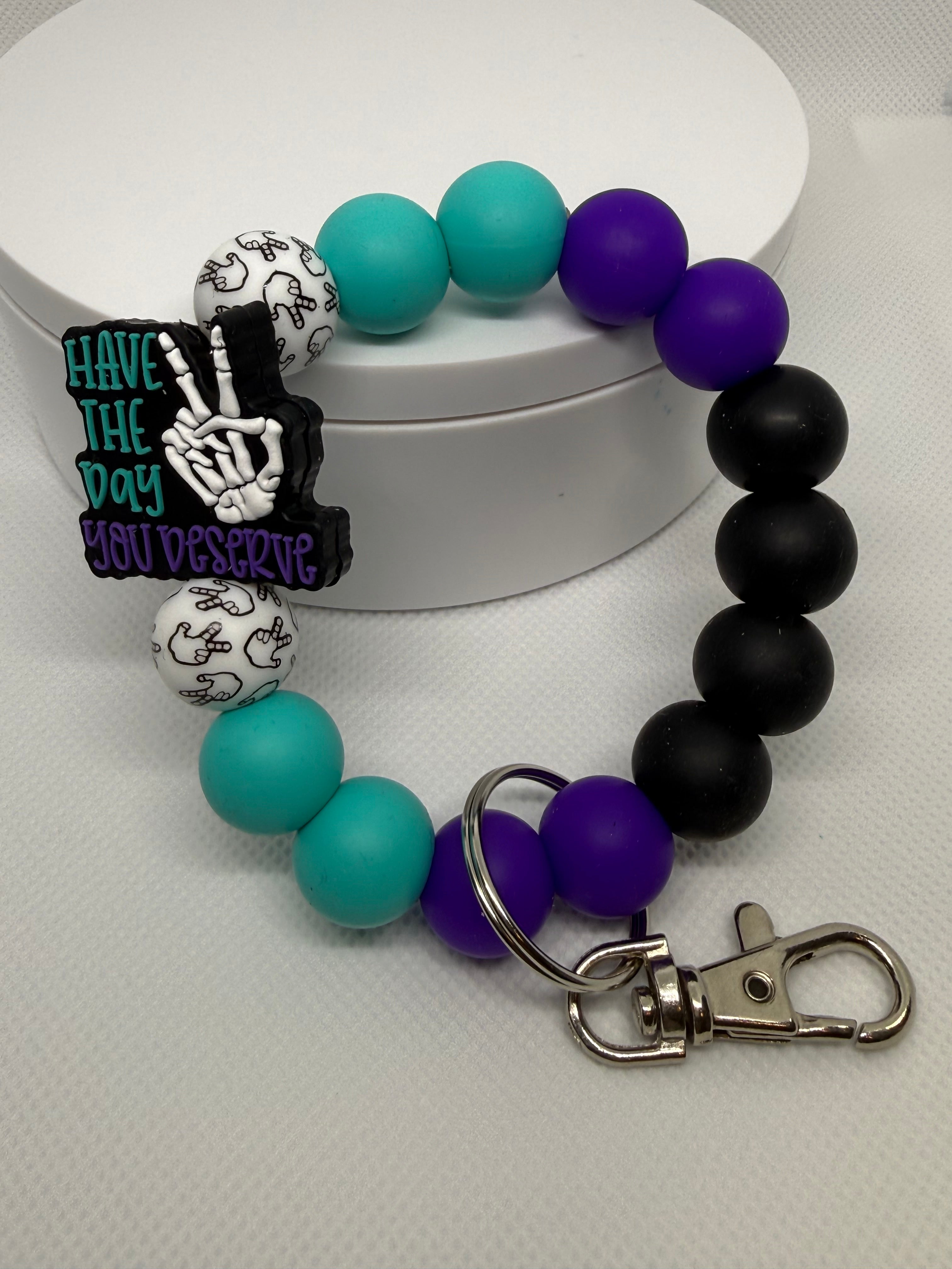 Wristlet - Silicone beaded keychain